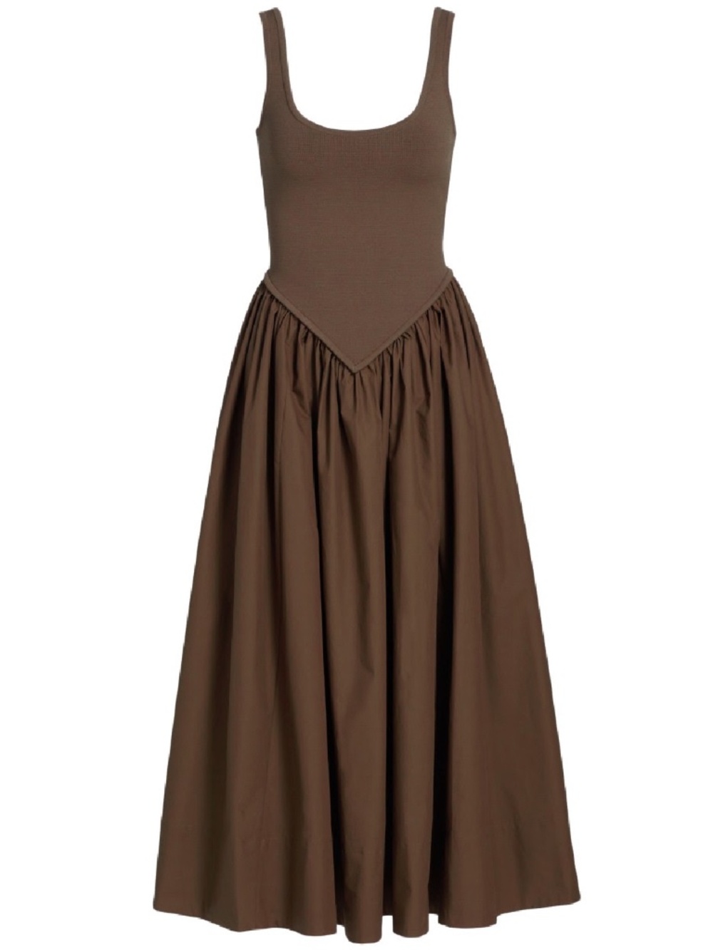 Verda Knit Midi-dress (Color: Chocolate)